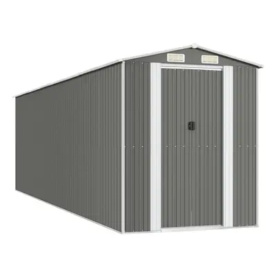 (192 x x cm (L x W x H)) vidaXL Garden Shed Galvanised Steel Outdoor Tool Storage Patio Lawn Too