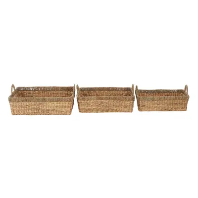 Premier Housewares Double Seagrass Rim Storage Baskets