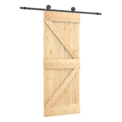 vidaXL Sliding Door with Hardware Set Interior Door Barn Door Solid Wood Pine