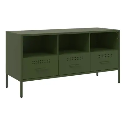 (green) vidaXL TV Cabinet TV Stand TV Unit Hifi Media Cabinet White Cold-rolled Steel