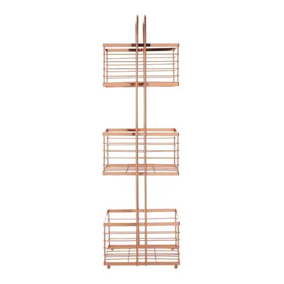 3-Tier Storage Caddy, Iron Wire, Rose Gold