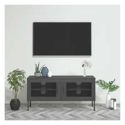 vidaXL TV Cabinet Anthracite Steel Stereo Hifi Cabinet Media Unit TV Stands