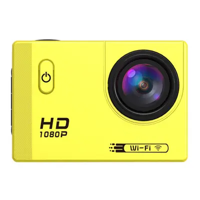 (Yellow) Wifi HD 1080P Wide Angle Degree Waterproof Sportscamera