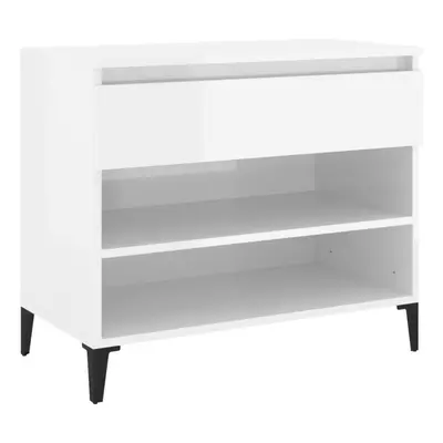 (High gloss white) vidaXL Shoe Cabinet Engineered Wood Storage Rack Unit Stand Multi Colours