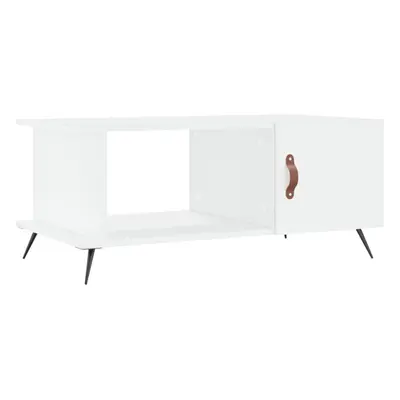 (white) vidaXL Coffee Table Side Table End Table High Gloss White Engineered Wood