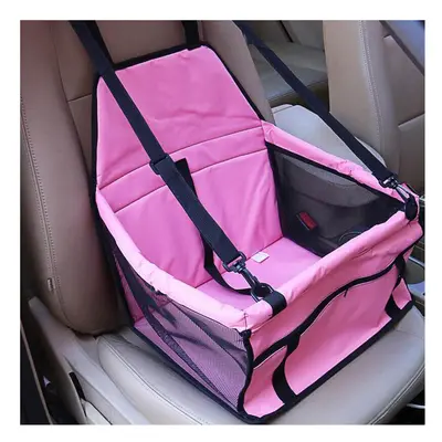 (Pink) Foldable Pet Safety Travel Car Safe Cat Dog Front Seat Carrier