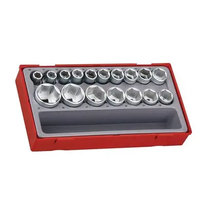 Teng TT1217-6 TT1217-6 Piece Metric 6p Socket Set 1/2in Drive