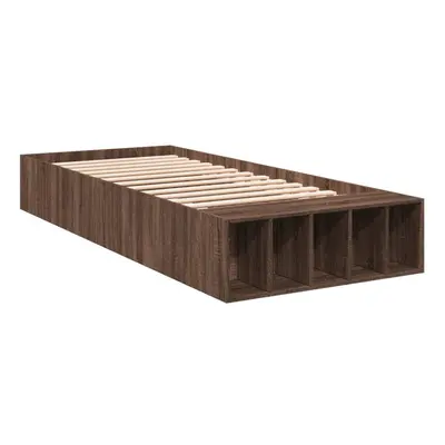 vidaXL Bed Frame Home Bed Base Bedstead Brown Oak 100x200 cm Engineered Wood