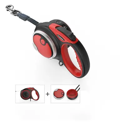 () Reflective Retractable Dog Leash, One Button Brake & Lock Anti-Slip Handle, Strong Nylon Ribb