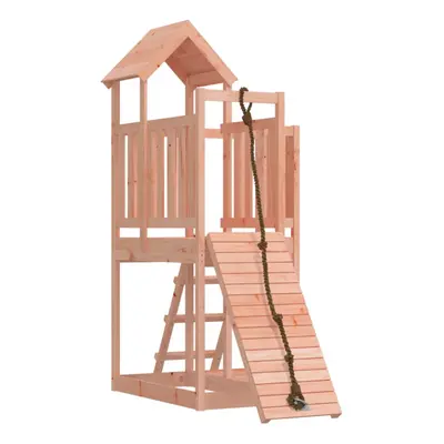 (solid douglas wood) vidaXL Playhouse with Climbing Wall Solid Wood Wooden Climbing Frame