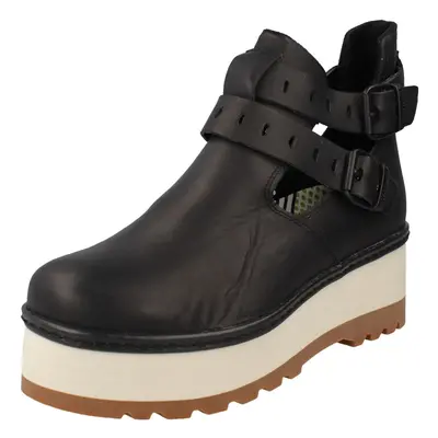 (UK 4, Black) Ladies Caterpillar Ankle Boots Breeze Blocks