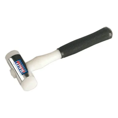 1.25lb Nylon Faced Hammer - Chrome Plated Zinc Head - Durable Nylon Faces