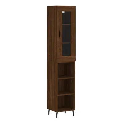 vidaXL Highboard Sideboard Cupboard Side Cabinet Brown Oak Engineered Wood