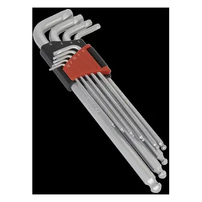 Ball-End Hex Key Set 9pc Extra-Long Lock-On? - Metric