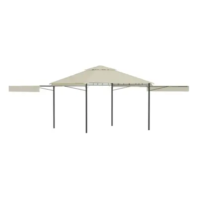 vidaXL Gazebo with Double Extended Roofs Cream 180g/mÂ² Outdoor Canopy Shelter