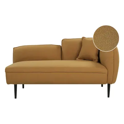 Right Hand Boucle Chaise Lounge Mustard CHEVANNES