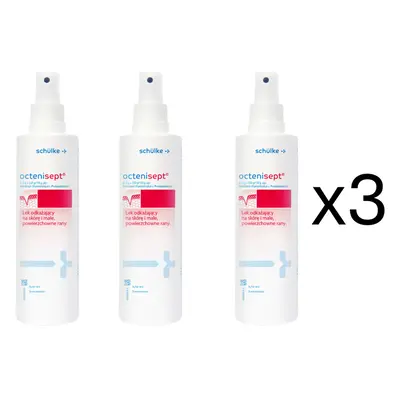 3 x Octenisept 250ml Disinfectant Wounds Antiseptic expire date :