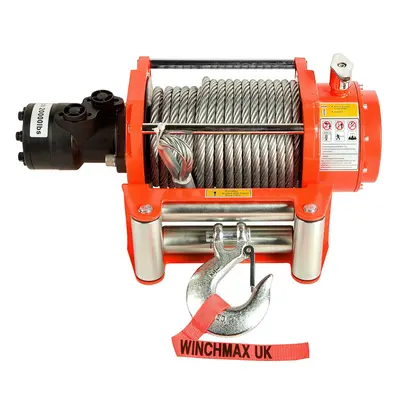 20,000lb Hydraulic Winch. 25m x 14mm Steel Rope.