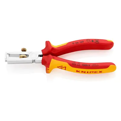 Knipex Insulation Stripper with opening spring, universal chrome-plated, insulated with multi-co