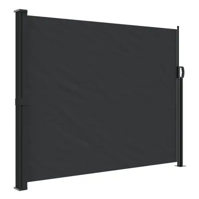 vidaXL Retractable Side Awning Outdoor Privacy Screen Shade Black 160x500 cm