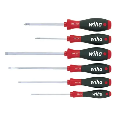 Wiha SoftFinish Screwdriver Set Six Piece Hand Tool Kit Slotted Phillips