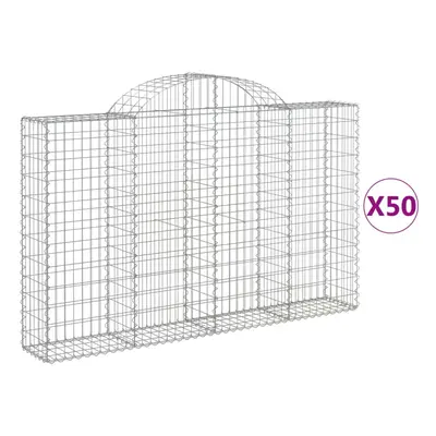 (200 x x 120/140 cm/ pcs) vidaXL Arched Gabion Basket Stone Basket Gabion Retaining Wall Galvani