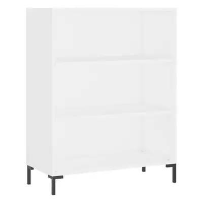 (white) vidaXL Bookcase Display Cabinet Sideboard Bookshelf Brown Oak Engineered Wood