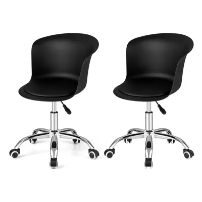 Set of Office Chair Height Adjustable Swivel Task Chair Ergonomic Desk Chair