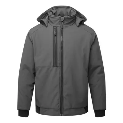 (M, Metal Grey) Portwest Unisex Adult Padded Layer Soft Shell Jacket