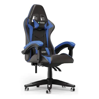 (Blue) Ergonomic Racing Style Swivel Gaming Chair