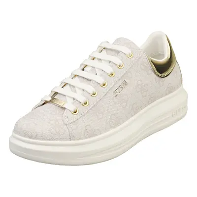 (3) Guess Fl7vibfal12 Womens Fashion Trainers in Ivory