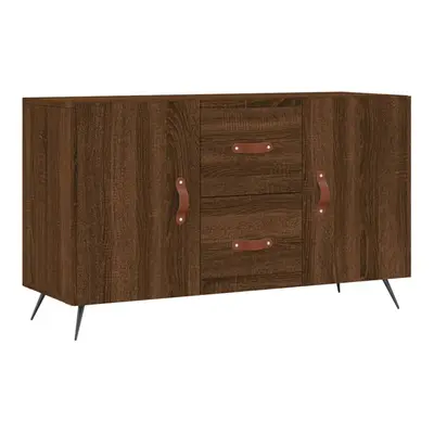 (brown oak) vidaXL Sideboard Storage Cabinet Cupboard Side Cabinet Black Engineered Wood