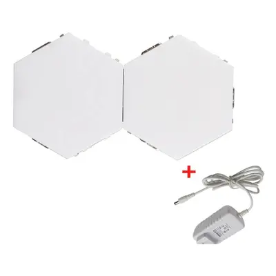 (2Pcs, US Plug) Touch Sensor Quantum Wall Lamps Hexagon Shape Honeycomb