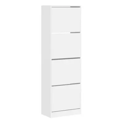 (white, x x 187.5 cm) vidaXL Shoe Cabinet with Flip-Drawers Shoe Storage Shelf Shoe Rack Cupboar