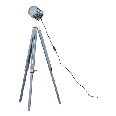 Modern Cool Grey & Chrome Industrial Photography/Film Studio Style Adjustable Spotlight Tripod F