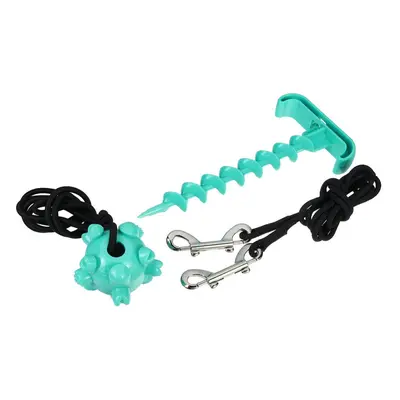 (Blue) Toys Ball Dog Bite Rope Molar Throwing Tying Up Screw Set