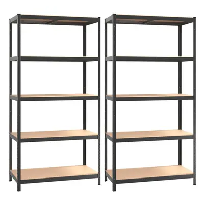 (grey) vidaXL 5-Layer Heavy-duty Shelves Storage Racks Steel and Engineered Wood