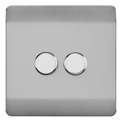 Trendi Artistic Modern Glossy Tactile Gang Way 120w LED Dimmer switch Stainless Steel