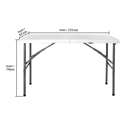 BillyOh 4ft Heavy Duty Plastic Folding Outdoor Trestle Table