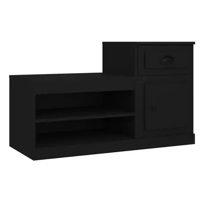 (black) vidaXL Shoe Cabinet Shoe Rack Shoe Storage Shelf Organiser Engineered Wood