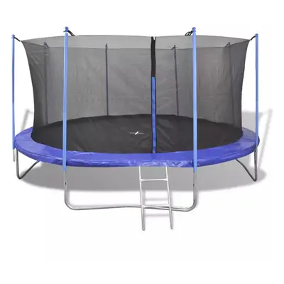 vidaXL Trampoline Set Five Piece 4.57 m Outdoor Play Equipment with Safety Net