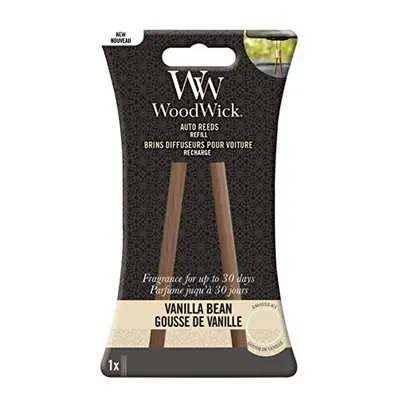 WoodWick Auto Reeds Refills | Car Air Freshener | Vanilla Bean | Up to Days of Fragrance | Count