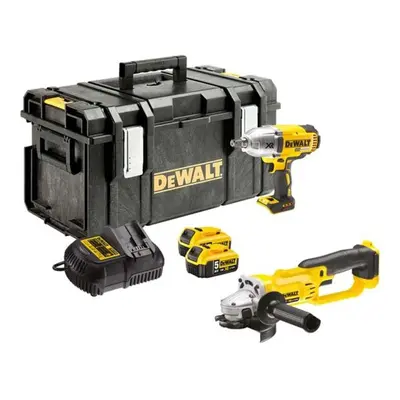 DeWALT DCK269P2 18V Impact Wrench & Grinder Kit 2x 5ah Batts