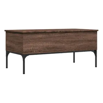 vidaXL Coffee Table End Table Sofa Table Brown Oak Engineered Wood and Metal