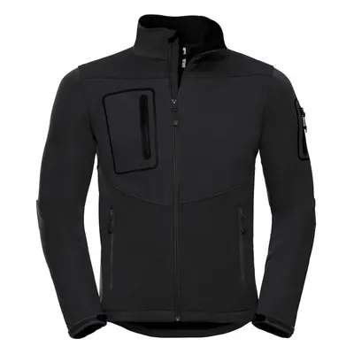 (XL, Black) Russell Mens Sports Soft Shell Jacket