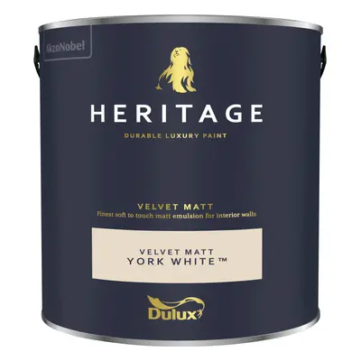 (York White) Dulux Heritage Velvet Matt 125ml Tester Pot