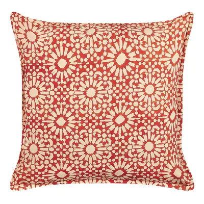 Cotton Cushion Geometric Pattern x cm Red CEIBA