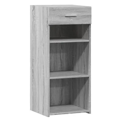 (grey sonoma) vidaXL Sideboard Storage Cupboard Cabinet Highboard Brown Oak Engineered Wood