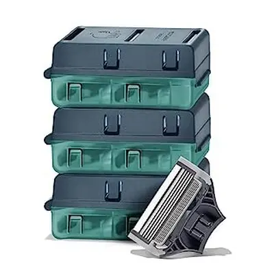 Razor Blades Men, Pack of Razor Blade Refills with Precision Trimmer, Anti-Friction Blades, Suit