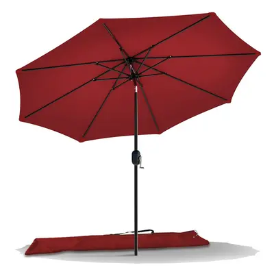 VOUNOT 2.7m Garden Parasol, Outdoor Table Tilting Patio Parasol Umbrella, with Crank Handle, Pro